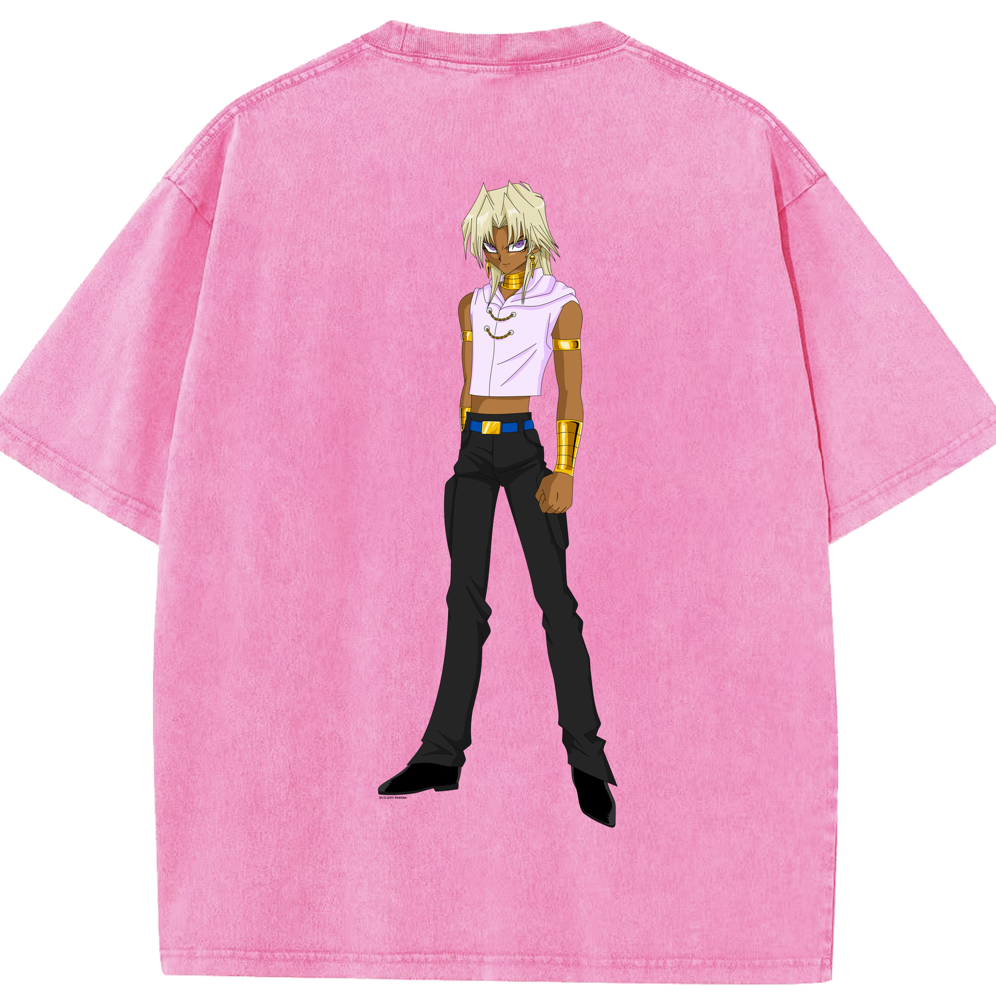 （画像用） 遊☆戯☆王 Yu-Gi-Oh! 綿100% ヴィンテージ風 半袖Tシャツ（背面プリント）